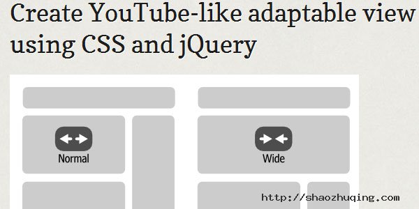 Create YouTube-like adaptable view using CSS and jQuery