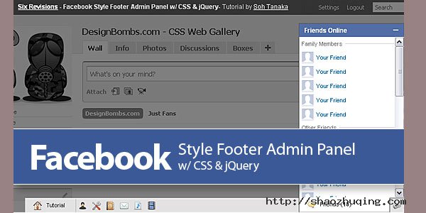 Facebook Style Footer Admin Panel Part 1